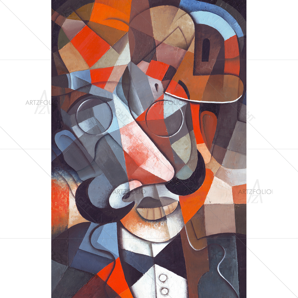 Person in Hat — Cubism custom art by ArtzFolio