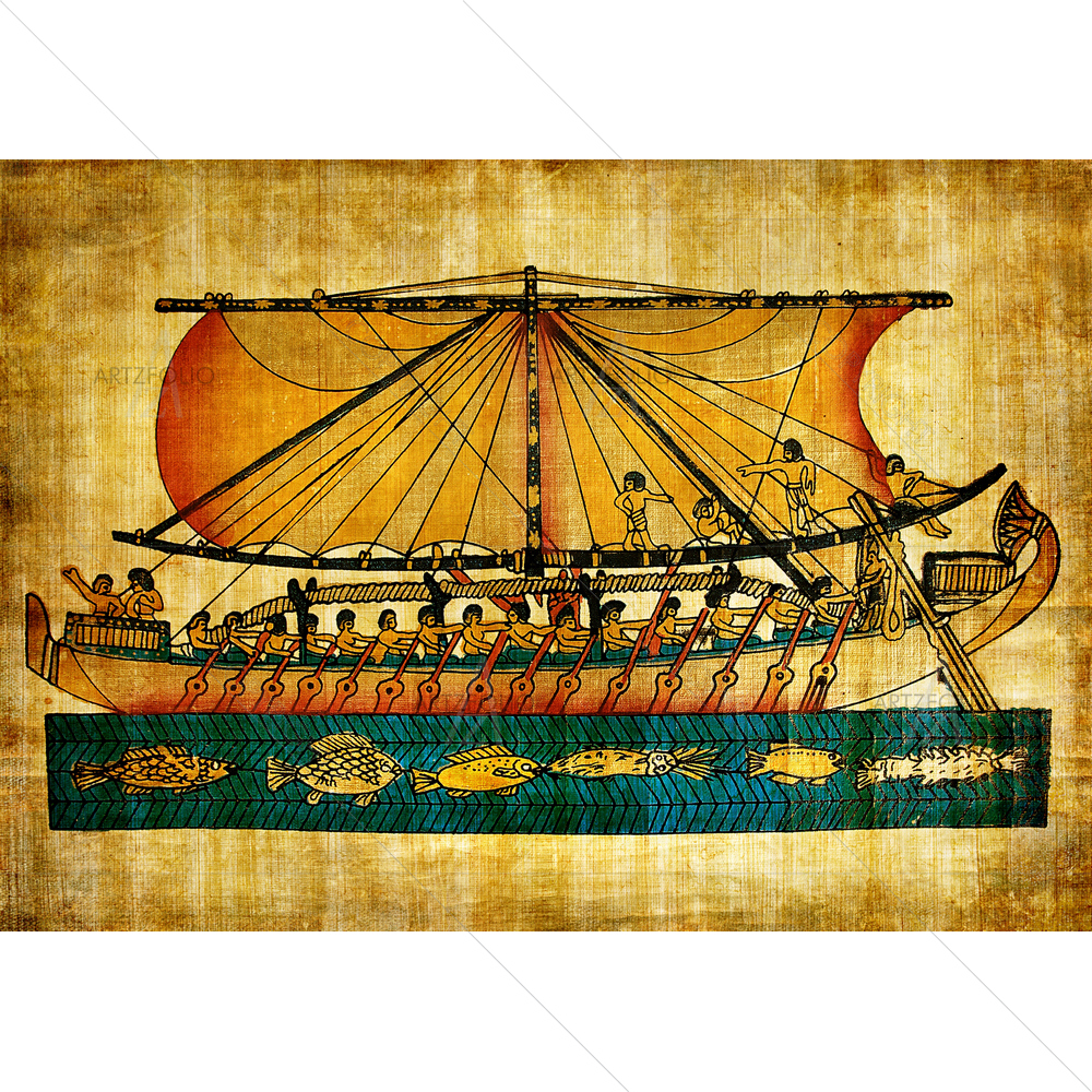 Ancient Egyptian Parchment D2 — Ancient custom art by ArtzFolio