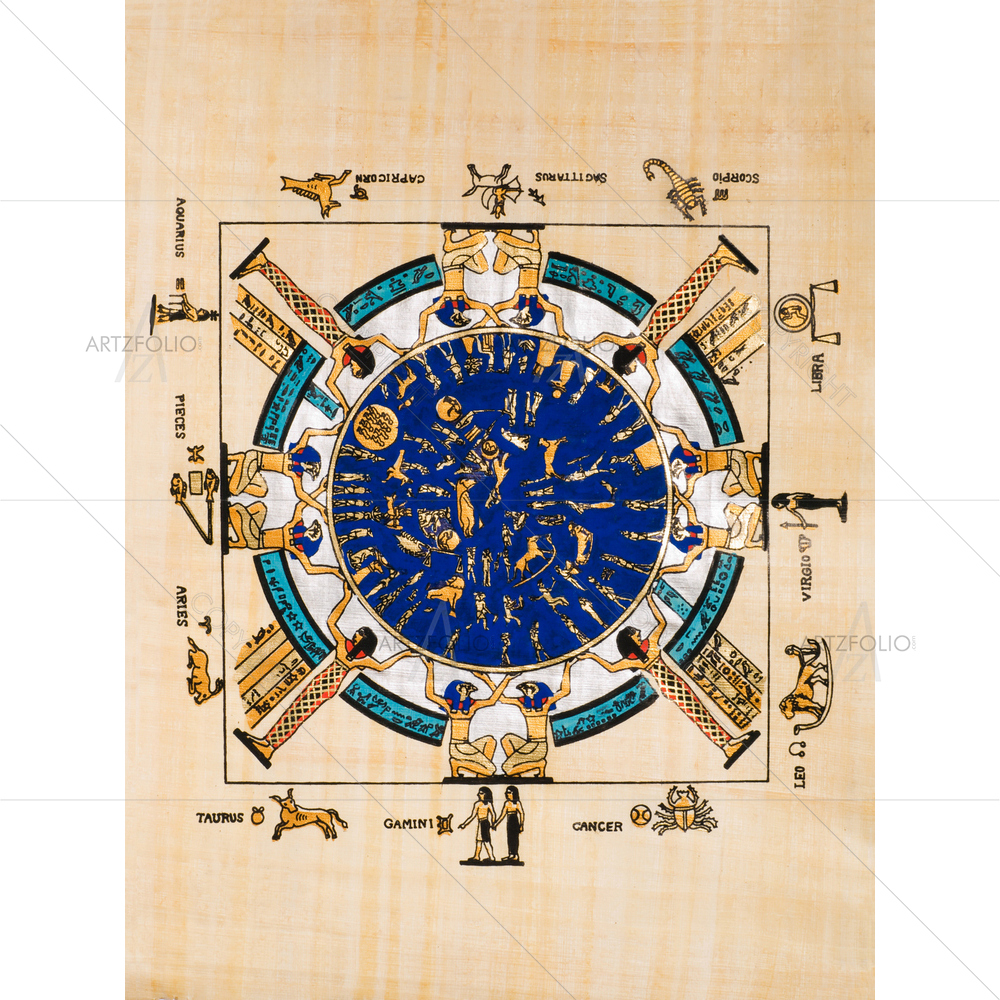 Egyptian Papyrus Showing Calendar — custom-size art design 5009308