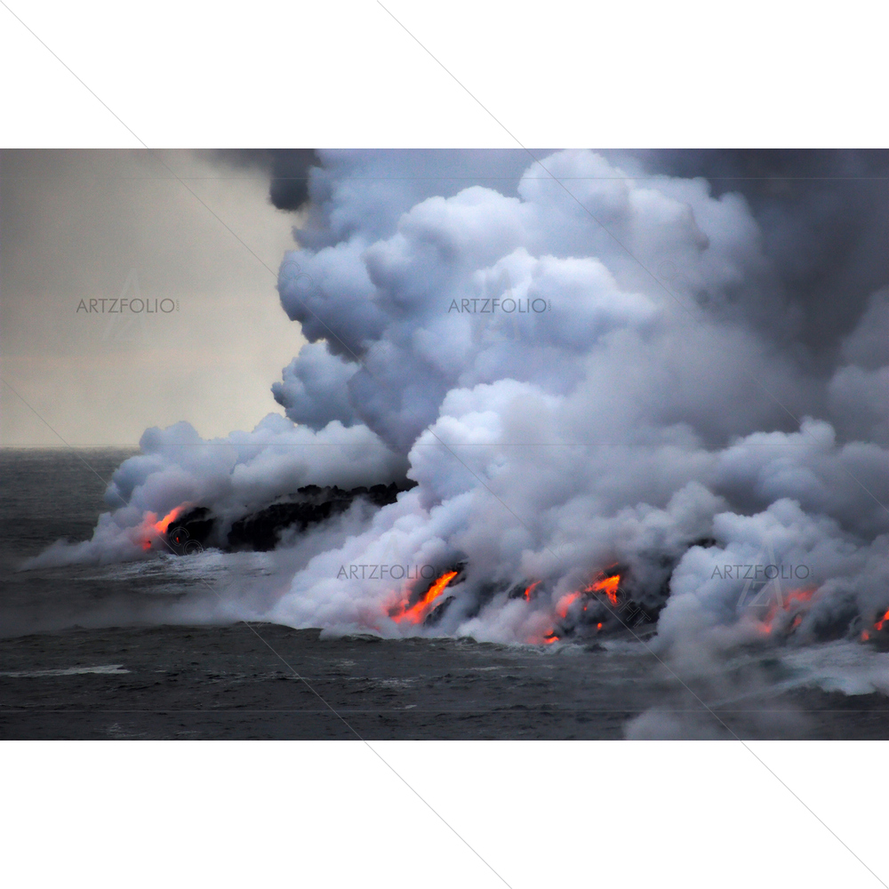 Lava Erupting in Pacific Ocean — Automobiles custom art by ArtzFolio