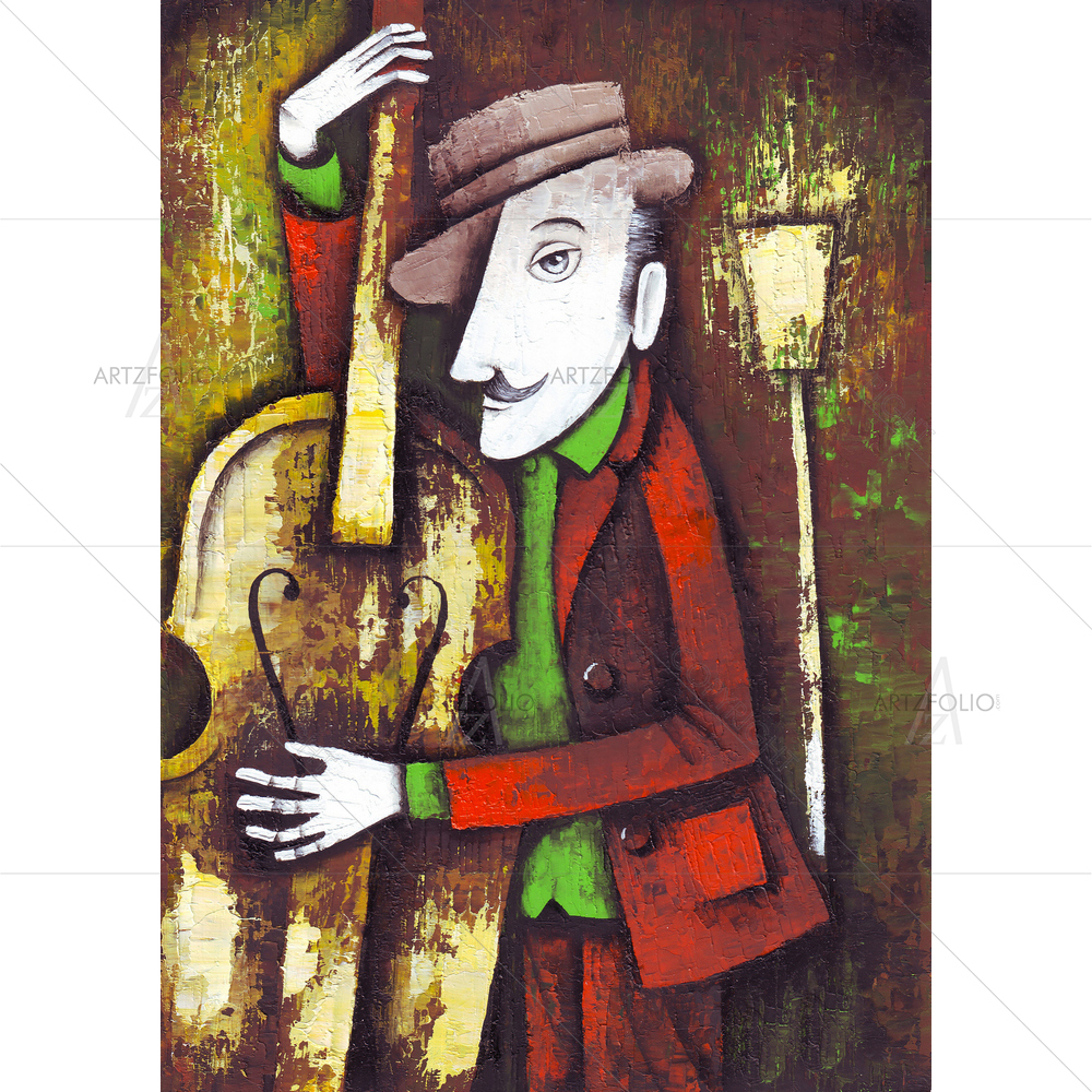Acoustic Jazz Player D2 — custom-size art design 5009319