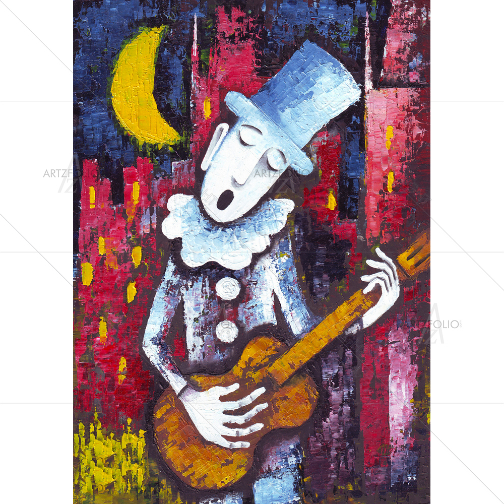 Man Playing Guitar D2 — custom-size art design 5009320