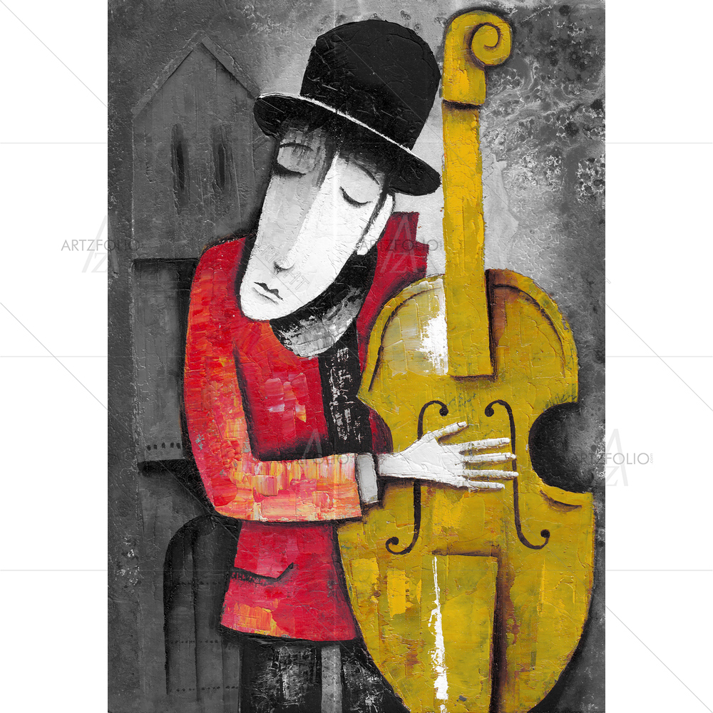 Acoustic Jazz Player D3 — custom-size art design 5009321