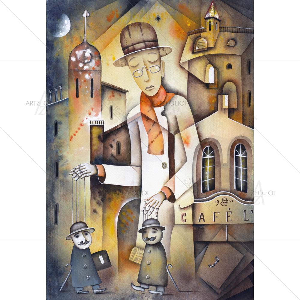 Theatre with Marionettes — custom-size art design 5009322