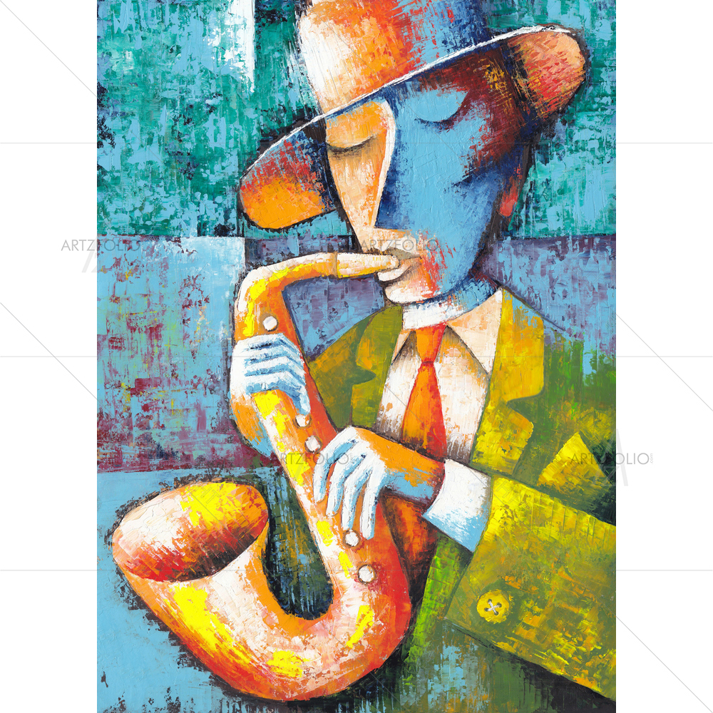 Man with Saxophone — Adult custom art by ArtzFolio