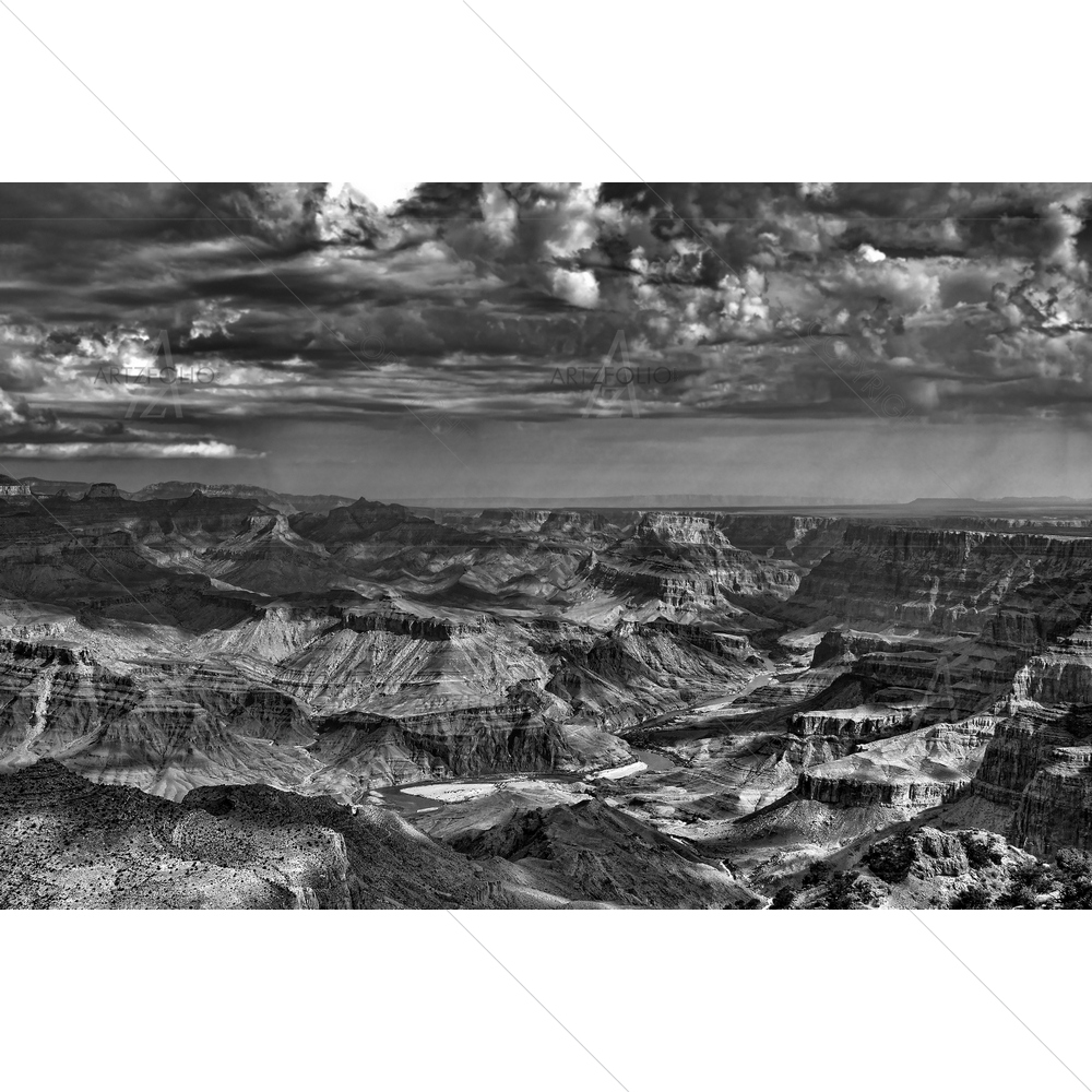 Thunderstorm Grand Canyon — Fluid marble custom art by ArtzFolio