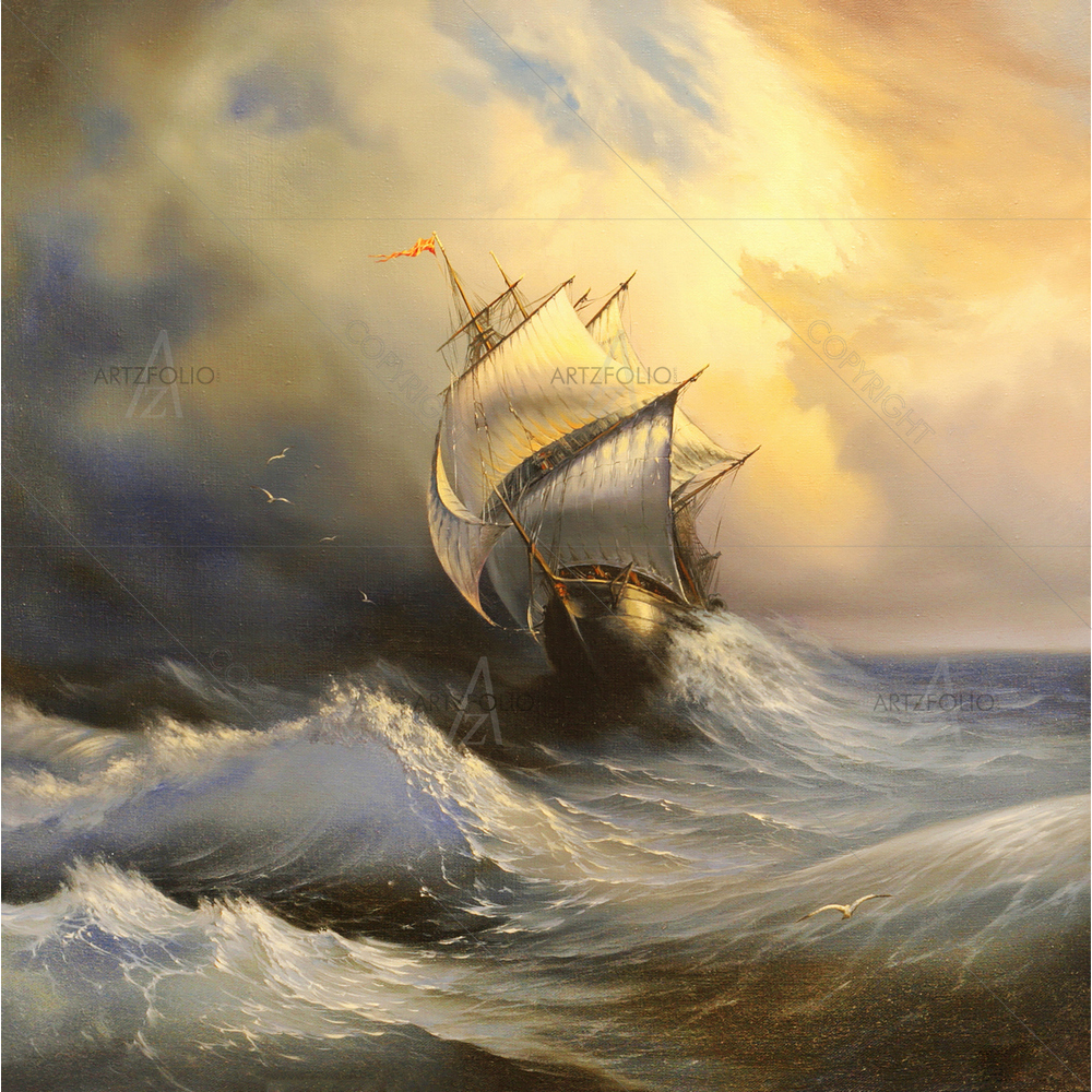 Ancient Sailing Vessel — custom-size art design 5009344