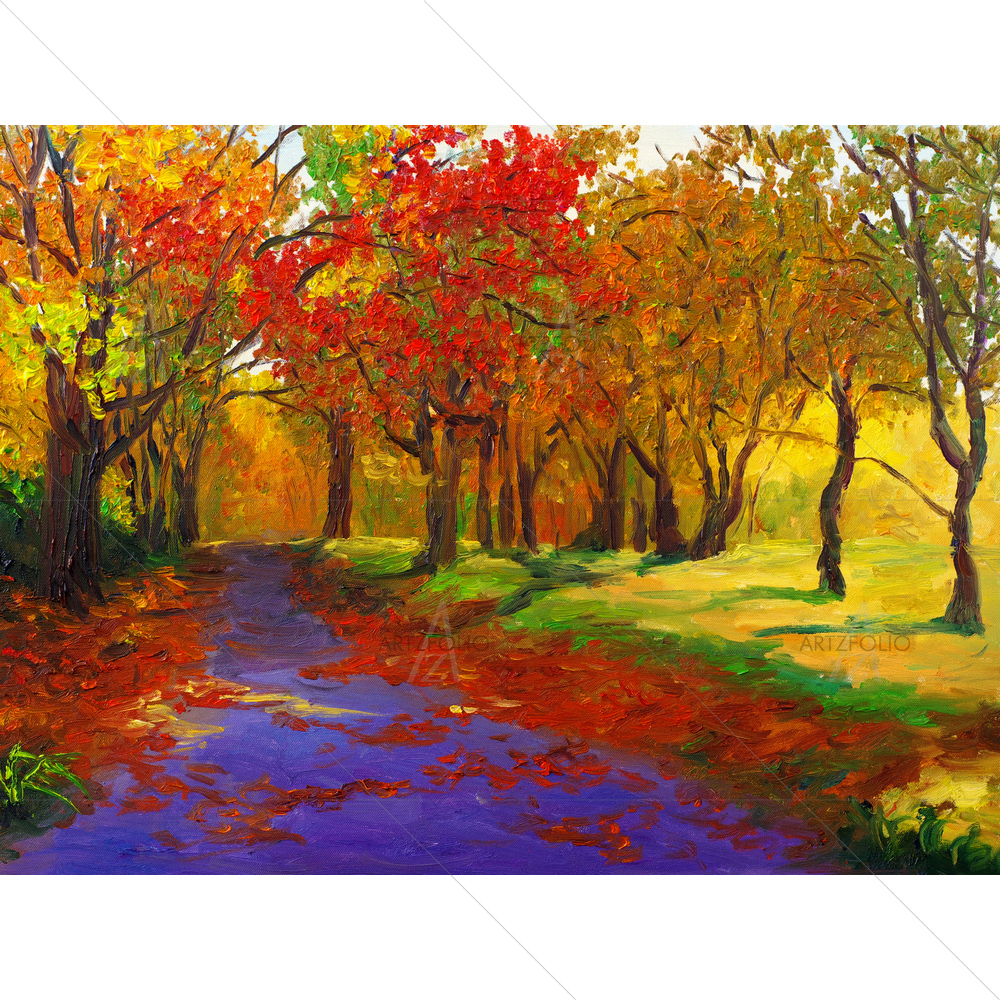 Maple in Autumn — Abstract custom art by ArtzFolio