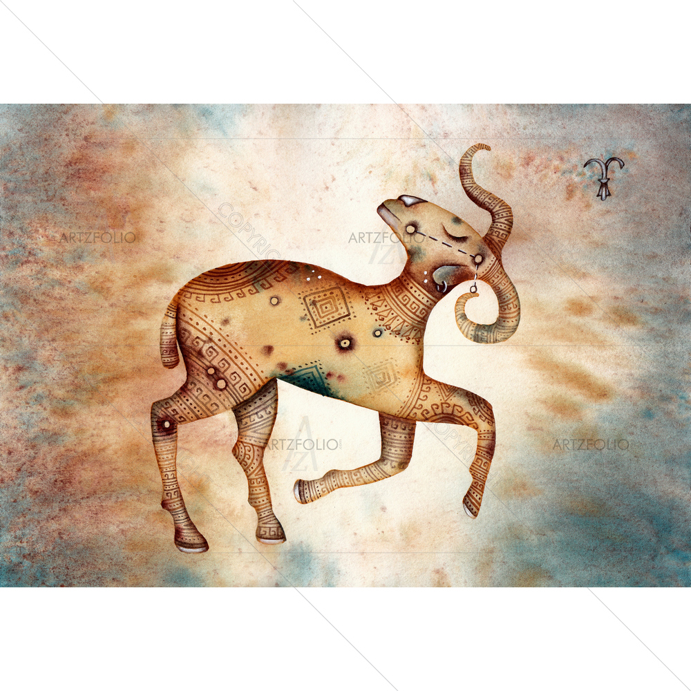Aries Zodiac Star — Astrology custom art by ArtzFolio