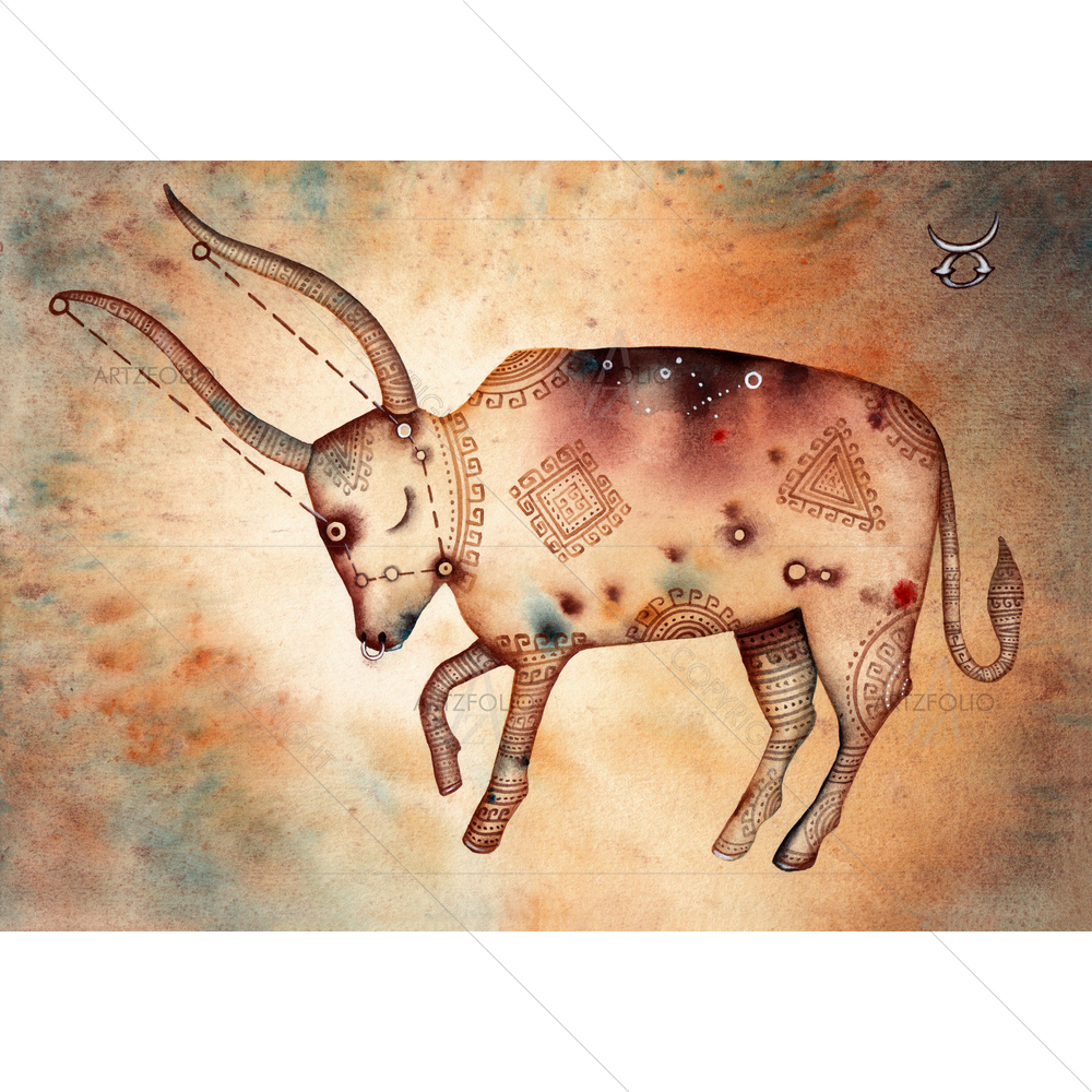 Taurus Zodiac Star Sign D1 — Astrology custom art by ArtzFolio
