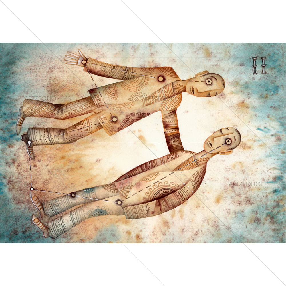 Gemini Zodiac Star Sign — custom-size art design 5009368
