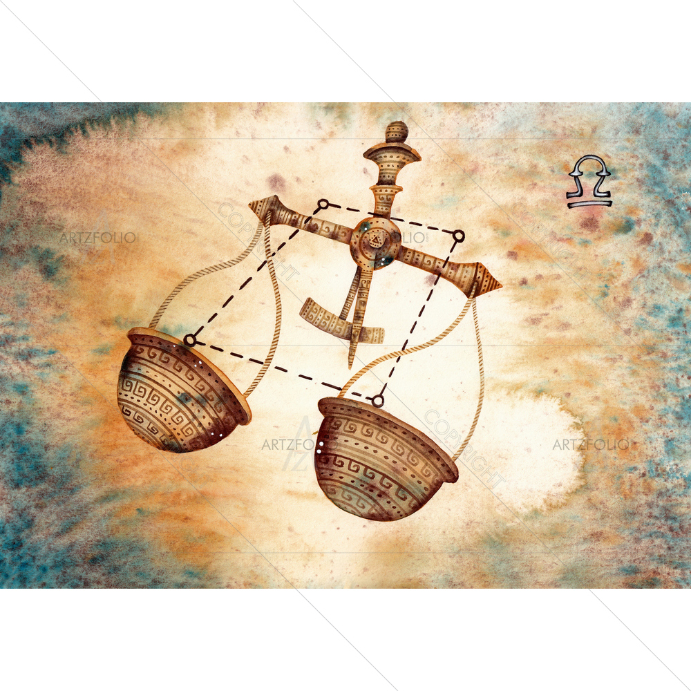 Libra Zodiac Star Sign D1 — custom-size art design 5009370