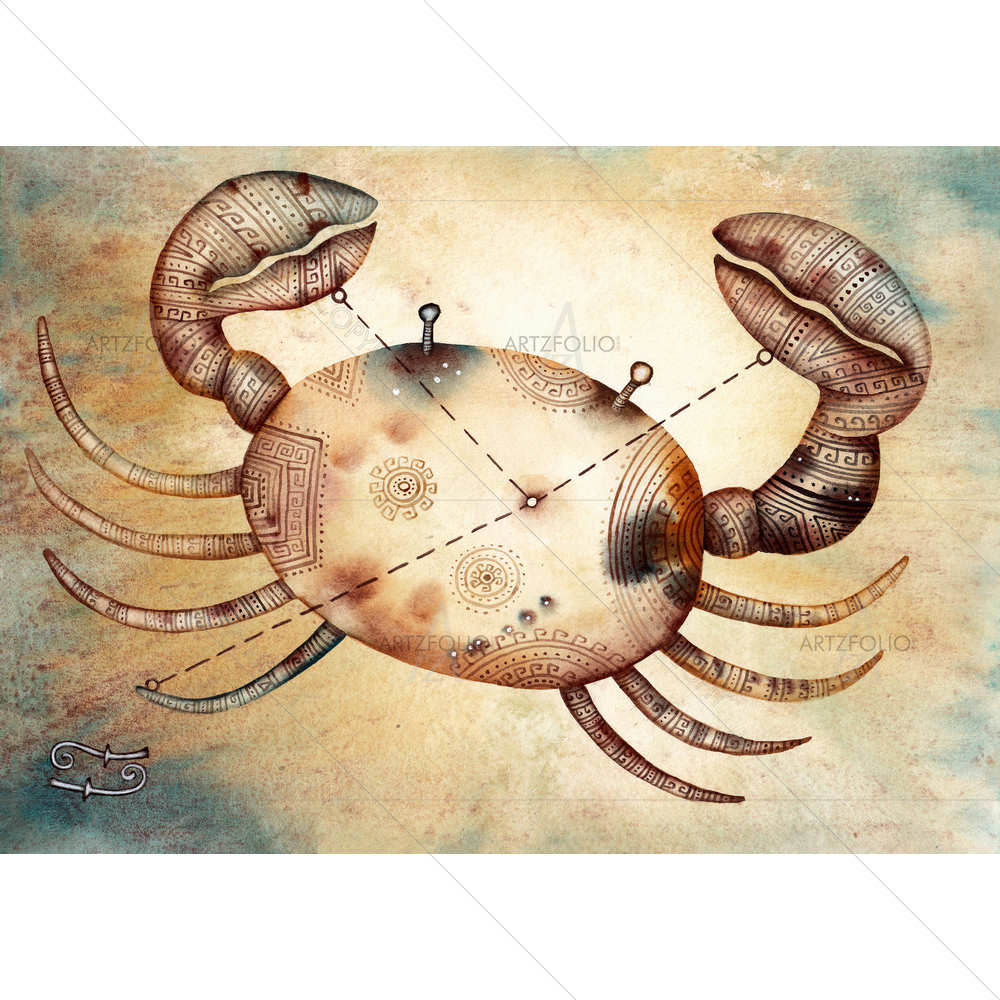 Cancer Zodiac Star Sign D1 — custom-size art design 5009374