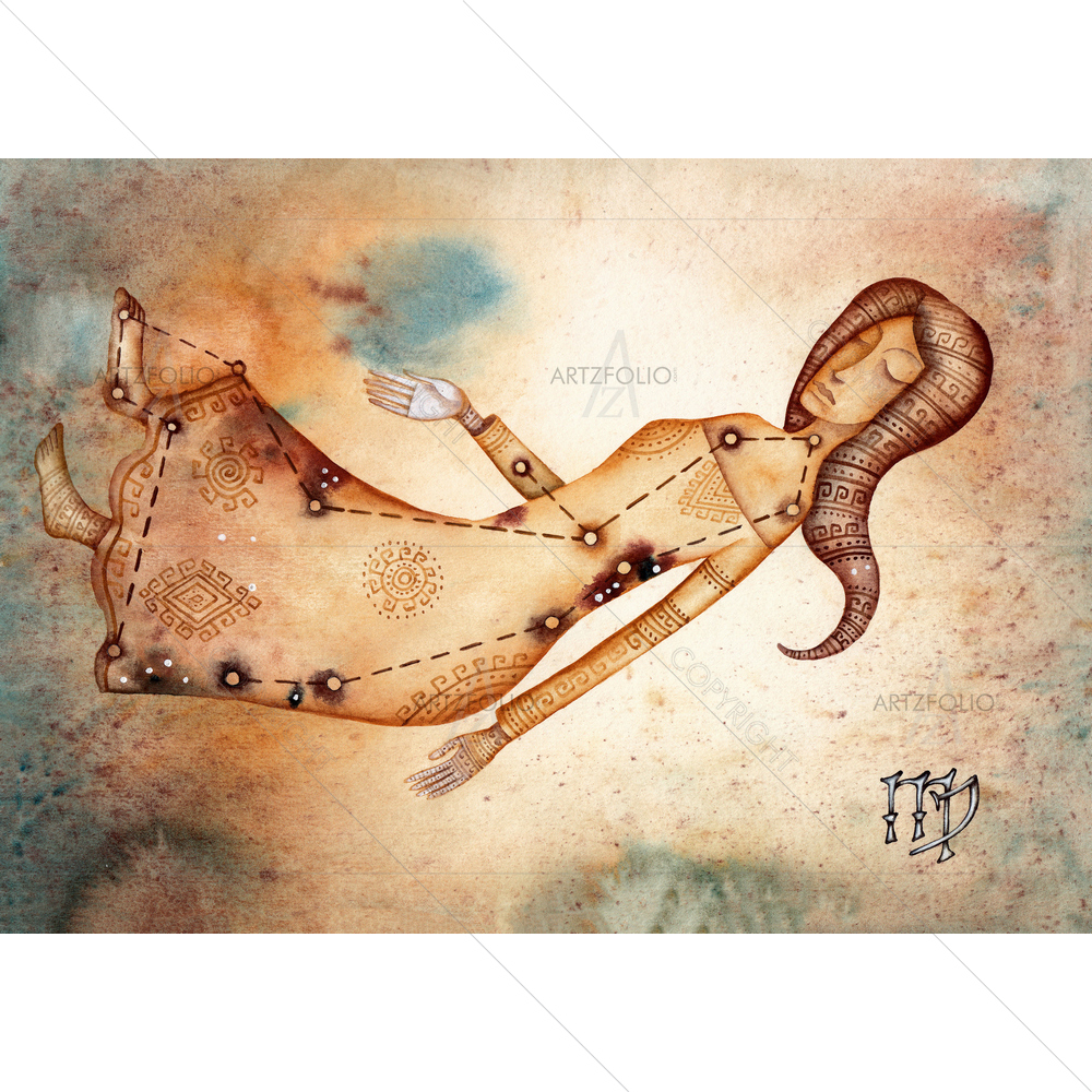 Virgo Zodiac Star Sign D1 — custom-size art design 5009375
