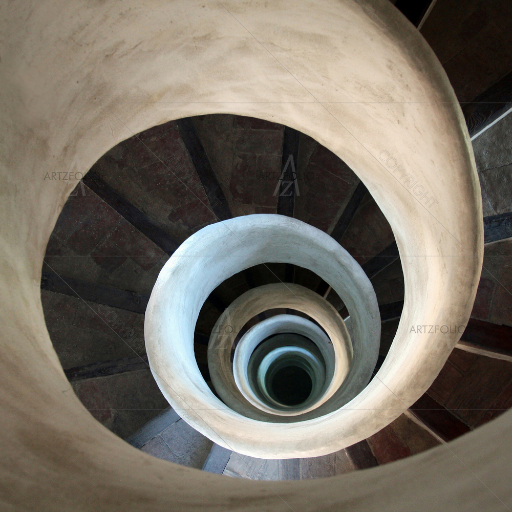 Spiral Staircase in Old Church, Valencia — Fluid marble custom art by ArtzFolio