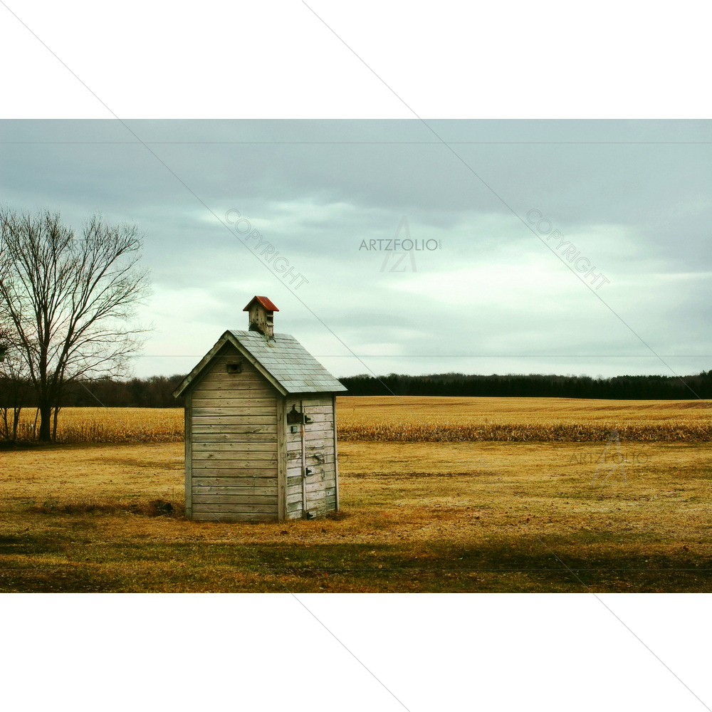 Old Outhouse in Field — Others custom art by ArtzFolio