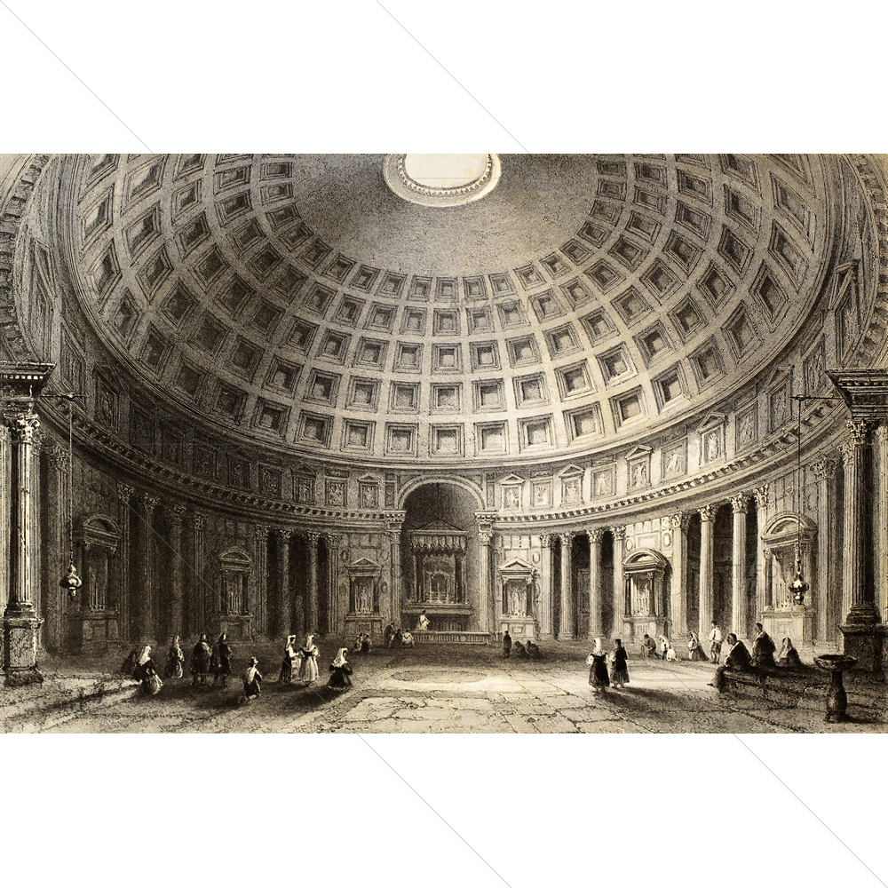 Pantheon, Rome, Italy — Ancient custom art by ArtzFolio