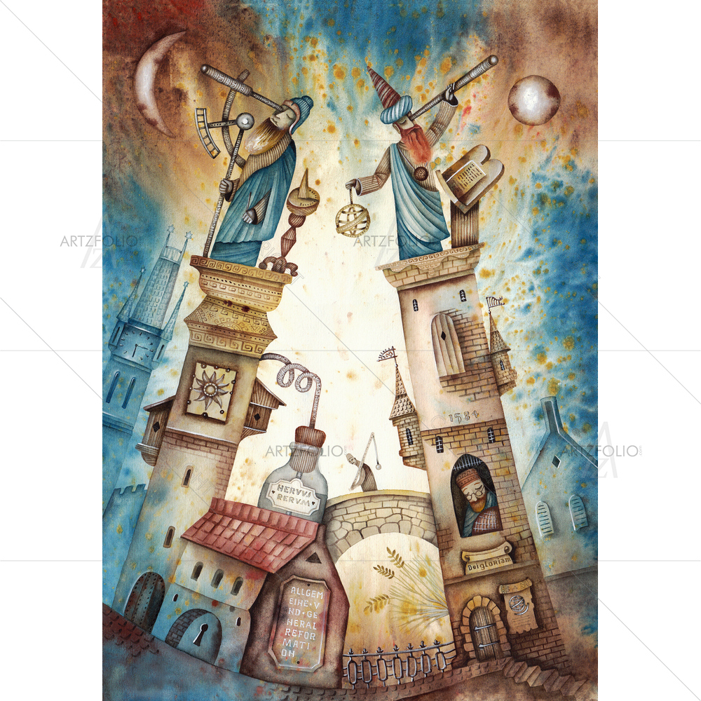 Vintage Astronomers D1 — custom-size art design 5009387
