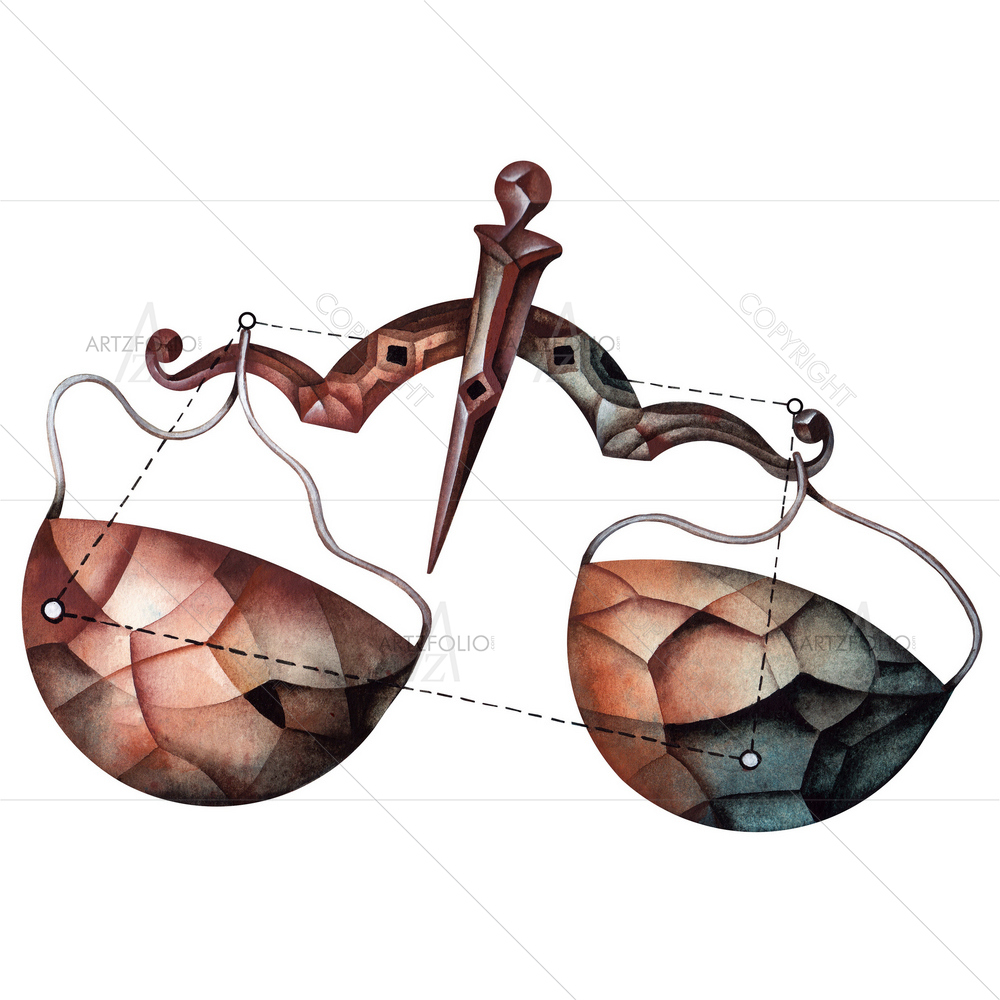 Libra Zodiac Star Sign D2 — custom-size art design 5009401