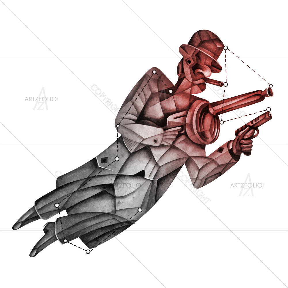 Sagittarius Zodiac Star Sign D2 — custom-size art design 5009406