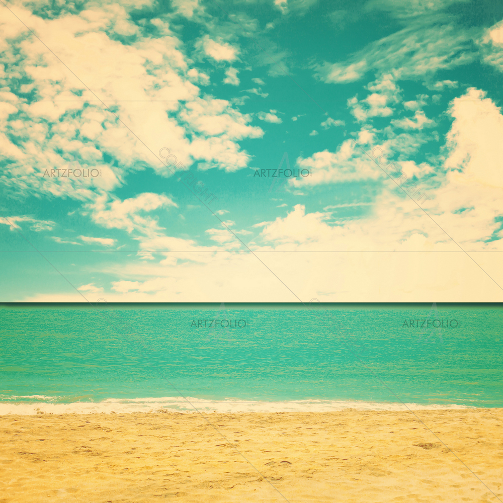 Retro Beach — Abstract custom art by ArtzFolio