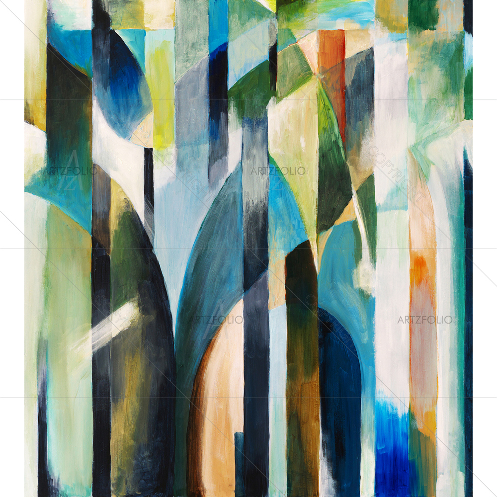 Blue Curve, Clive Watts — custom-size art design 5009423