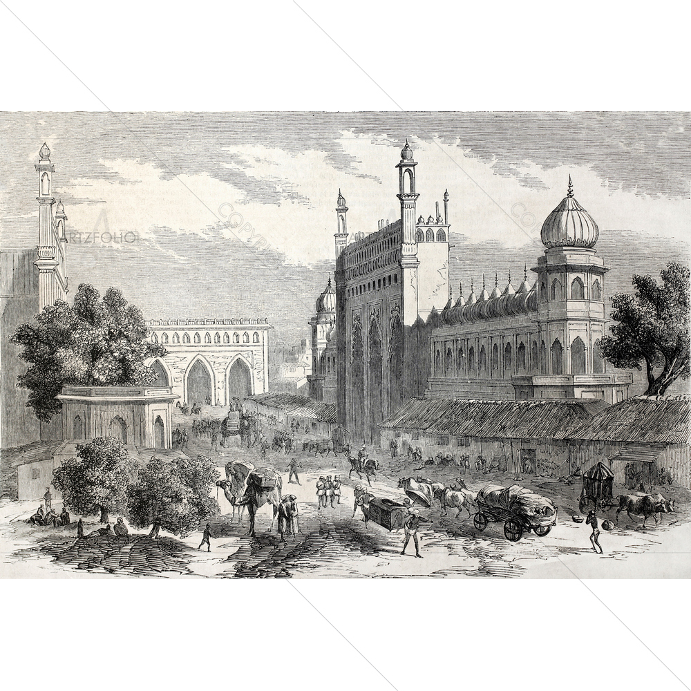 Main Street, Lucknow, India — Devotional custom art by ArtzFolio