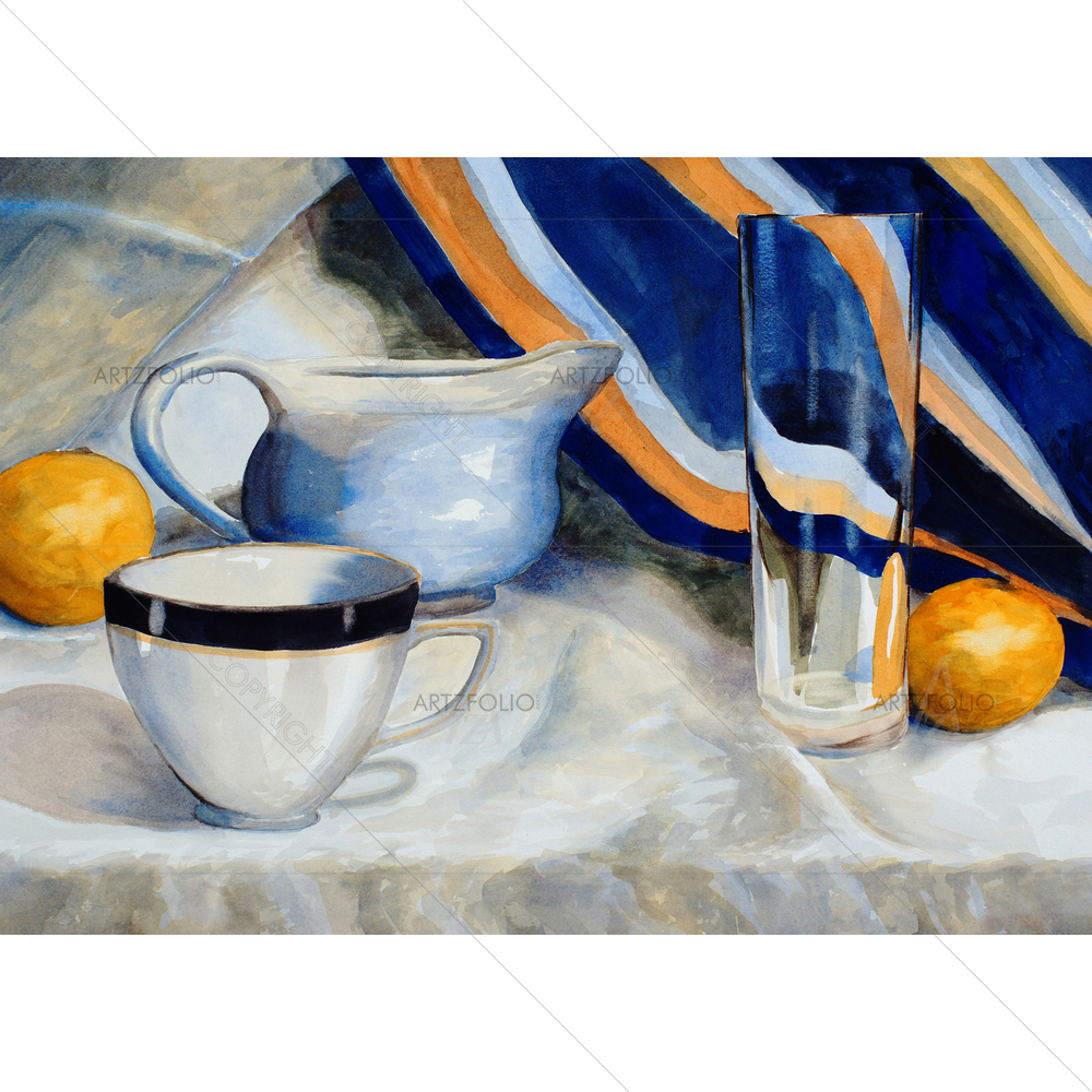 Watercolor Still Life Art — custom-size art design 5009448