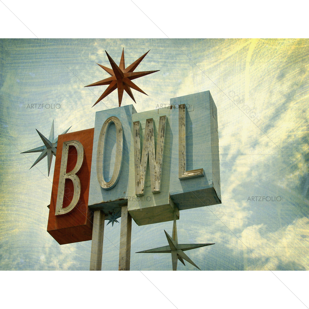 Vintage Bowl Sign — custom-size art design 5009457
