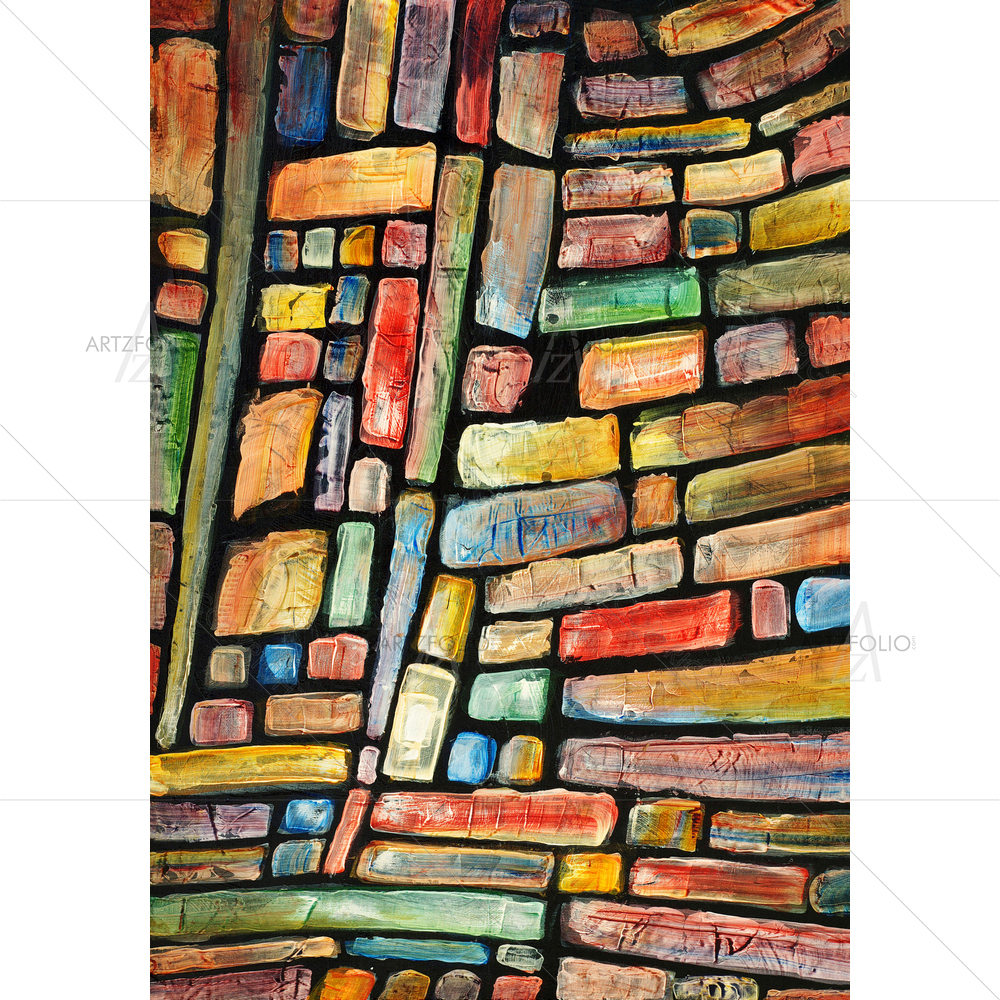 Abstract Drystone Wall — Fluid marble custom art by ArtzFolio