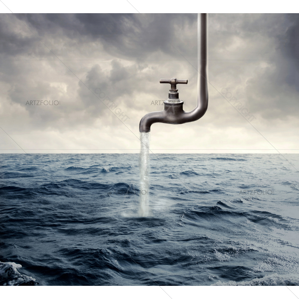 Running Tap in Sea — Nature custom art by ArtzFolio