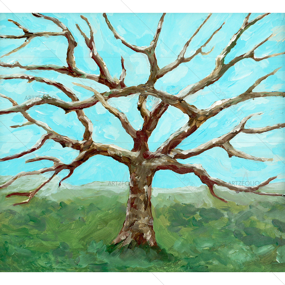 Bare-Leafed Tree — custom-size art design 5009486