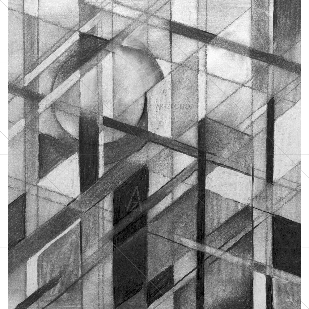 Abstract Charcoal Shapes — Abstract custom art by ArtzFolio