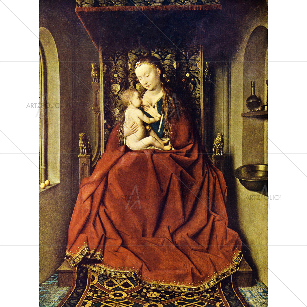 The Lucca Madonna, Jan Van Eyck — custom-size art design 5009509
