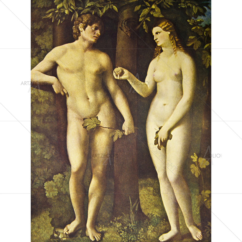 Adam and Eva — Ancient custom art by ArtzFolio
