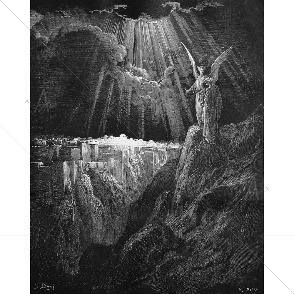 The New Jerusalem, Gustave Dore — Devotional custom art by ArtzFolio