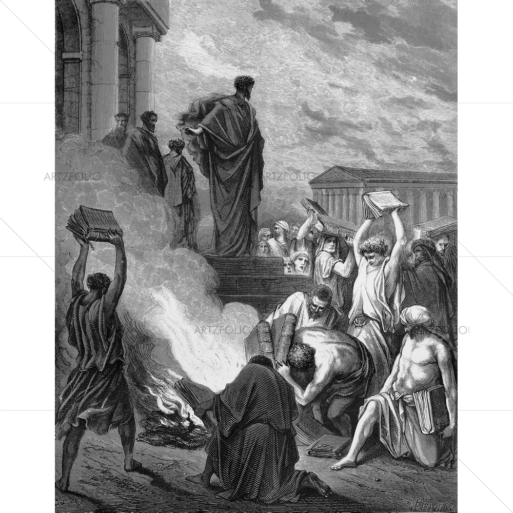 Paul Preaches at Ephesus, Gustave Dore — custom-size art design 5009552
