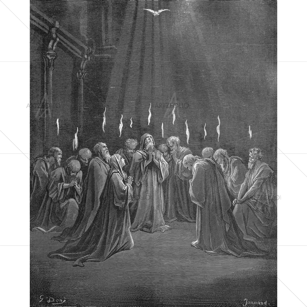 Descent of Holy Spirit, The Holy Scriptures — custom-size art design 5009553