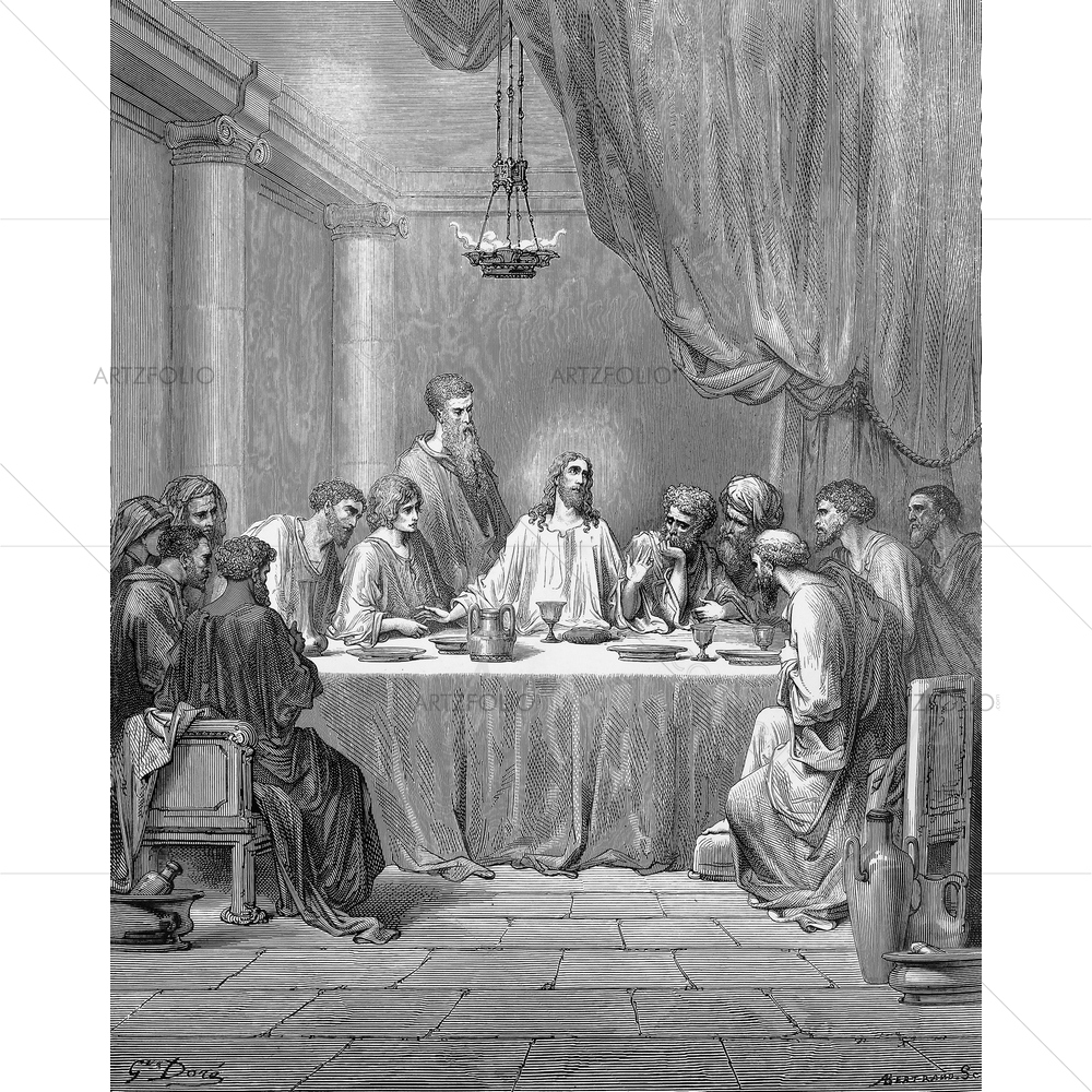 Last Supper, The Holy Scriptures — custom-size art design 5009558