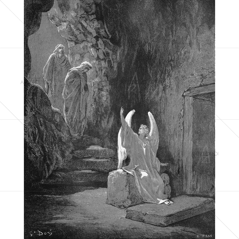 Angel Announces Jesus has Risen, Gustave Dore — custom-size art design 5009563