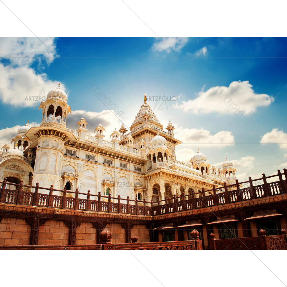 Jaswant Thada, Jodhpur, Rajasthan — Fluid marble custom art by ArtzFolio
