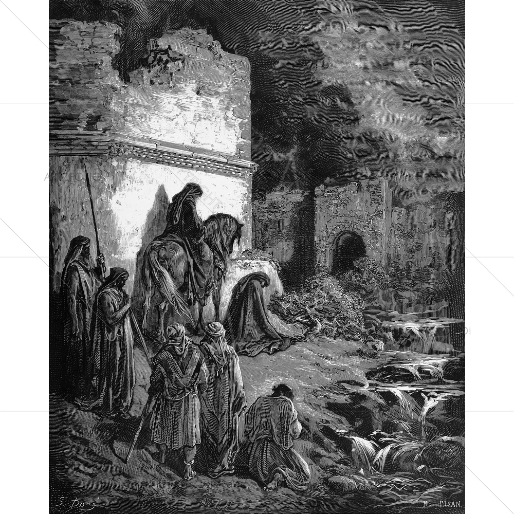 Jerusalem's Wall Holy Scriptures, Gustave Dore — custom-size art design 5009586
