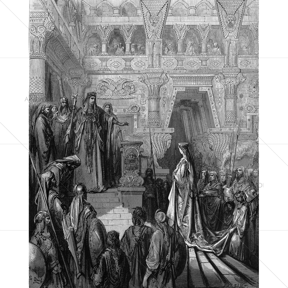 King Solomon Holy Scriptures, Gustave Dore — Devotional custom art by ArtzFolio