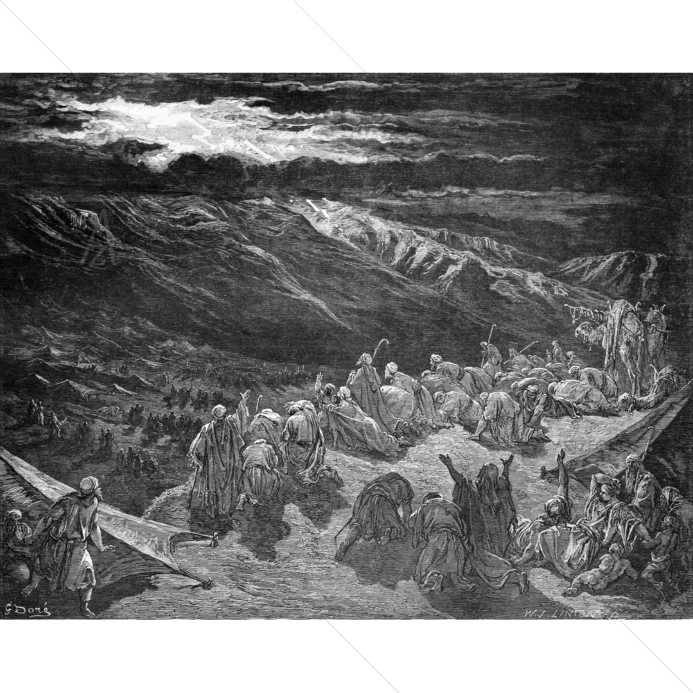 Mt. Sinai Holy Scriptures, Gustave Dore — Devotional custom art by ArtzFolio