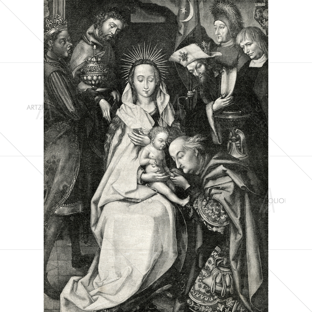 Adoration of Magi, Hans Holbein — Devotional custom art by ArtzFolio