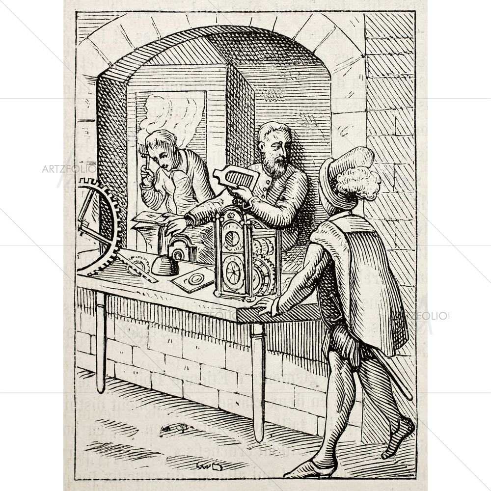 16th Century Watchmakers — custom-size art design 5009607