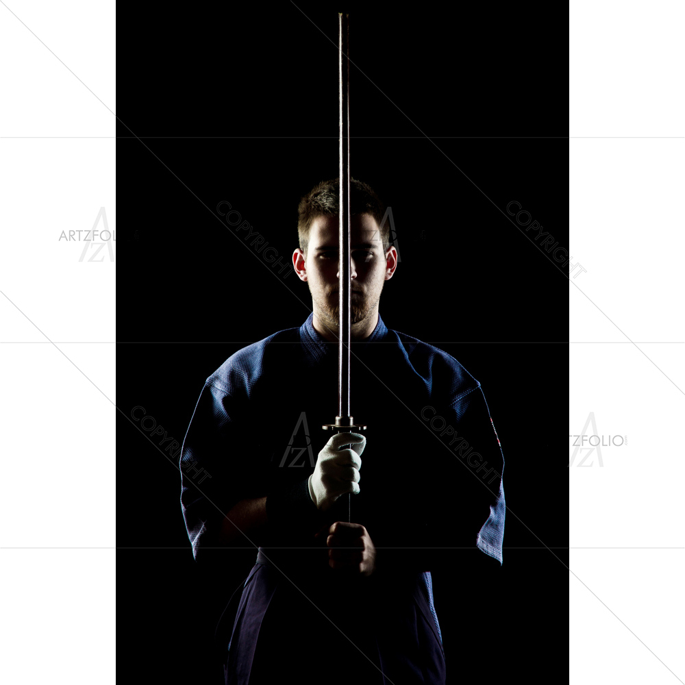 Kendo Fighter with Bokken — custom-size art design 5009608
