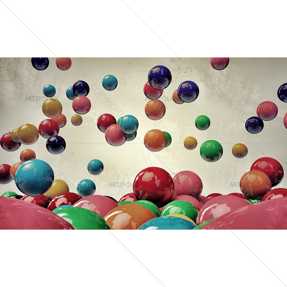 Bouncing Gumballs — Abstract custom art by ArtzFolio