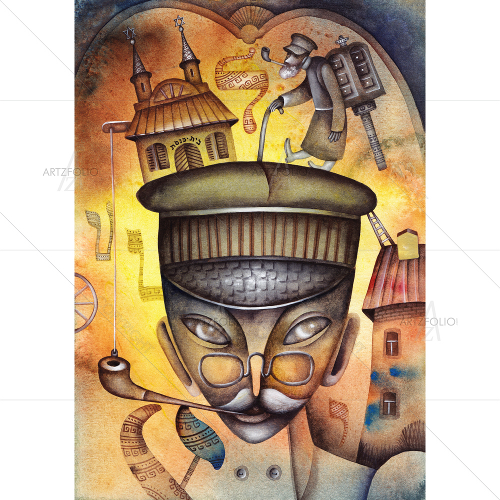 Jewish Street Seller — custom-size art design 5009649
