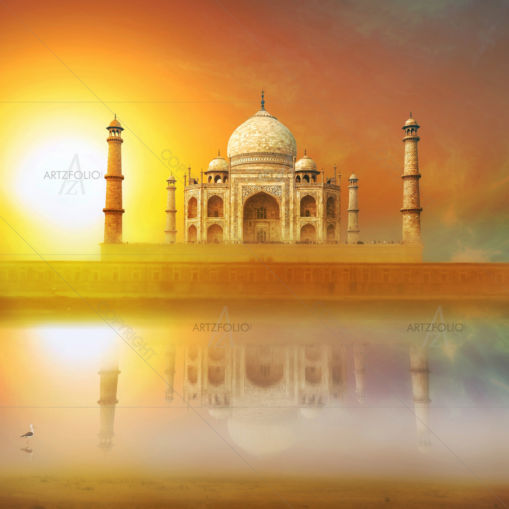 Taj Mahal, Agra Uttar Pradesh D1 — Devotional custom art by ArtzFolio